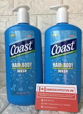  Sữa Tắm Gội Coast Hair & Body Wash Classic Scent  – 946ml sản xuất mỹ
