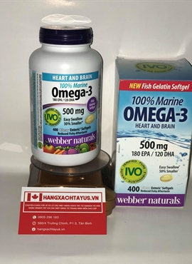 Dầu Cá OMEGA 3 HEART HEALTH (500MG 400 Viên) Sản Xuất CANADA