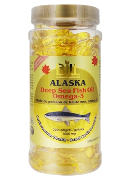  Dầu Cá Hồi ALASKA, Deep Sea Fish Oil Omega-3 1000mg (200v) sx canada